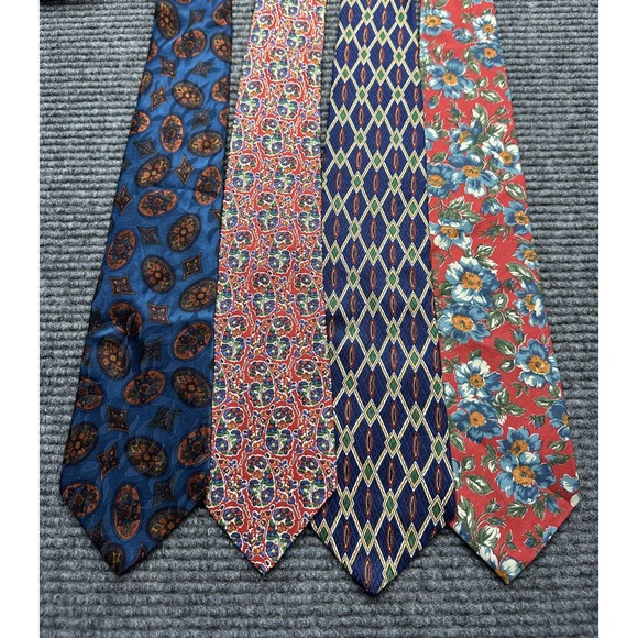 Liberty of London Ties Mens Lot of 4 100% Silk Made USA Paisley Floral Patterns‎
